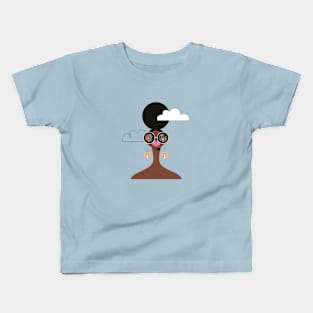 Sassy girl with rainbow earrings Kids T-Shirt